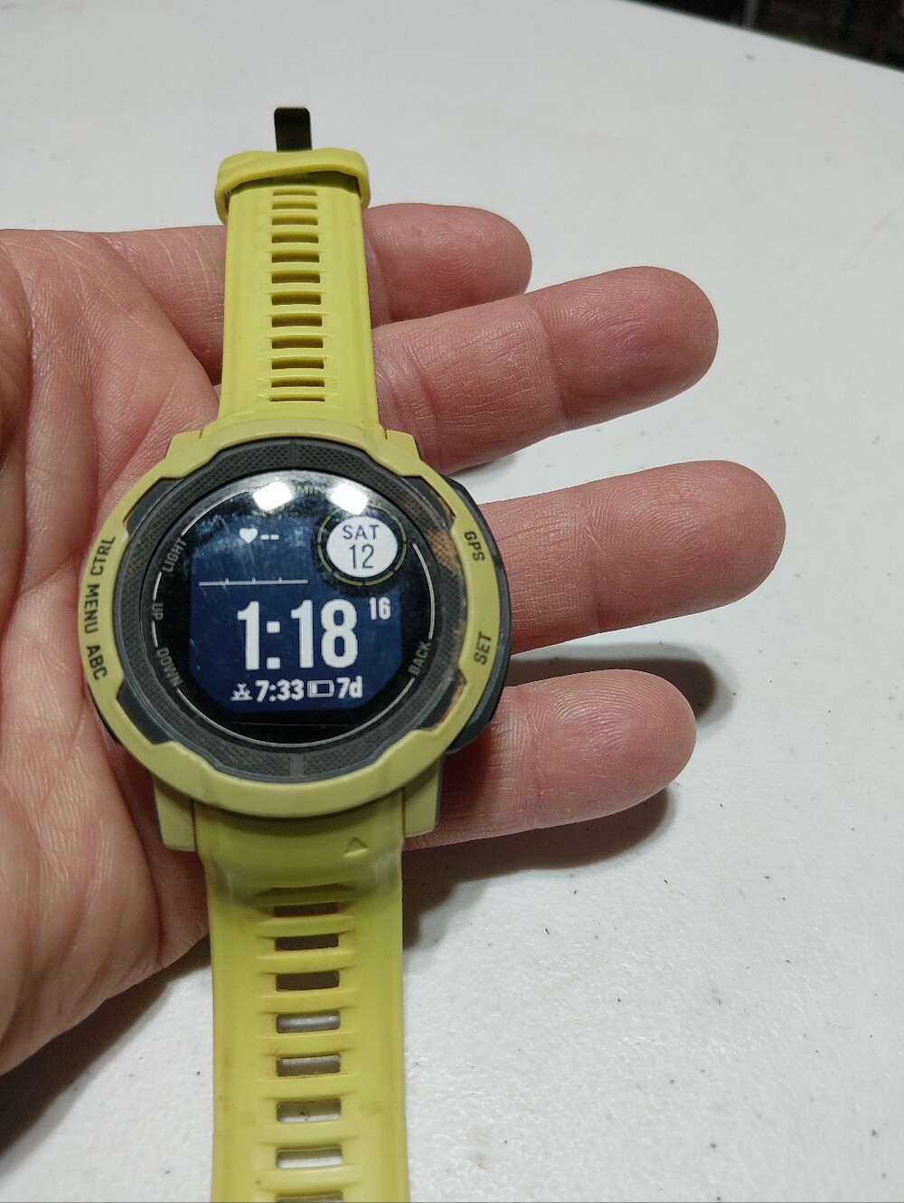 Yellow Garmin Sports GPS Watch - Instinct 2